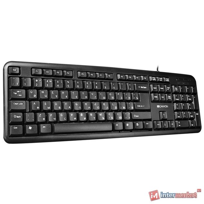 Клавиатура Canyon CNE-CKEY01-RU Black USB 