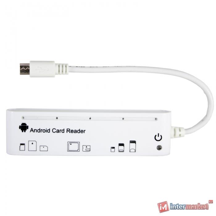 Кард-ридер PowerPlant 5-ти слотный Android Micro USB